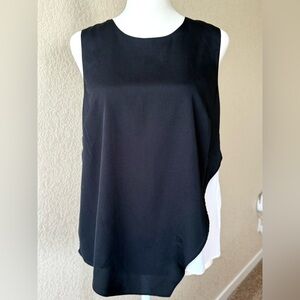 Banana Republic Black & White Sleeveless Colorblock Top XS